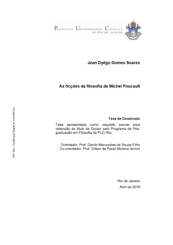 As ficções da filosofia de Michel Foucault [, &nbsp;ed.]