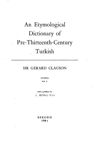 Pre-thirteenth-century Turkish : Index