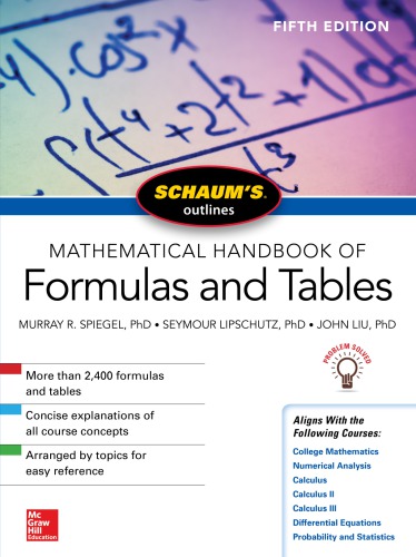 Schaum’s Outline - Mathematical Handbook Of Formulas And Tables