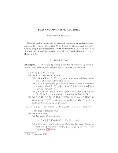 2.2: Commutative Algebra