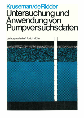 Untersuchung und Anwendung von Pumpversuchsdaten