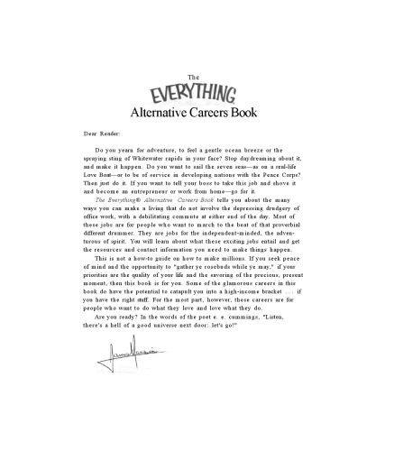 The Everything Alternative Careers Book: Leave the Office Behind and Embark on a New Adventure