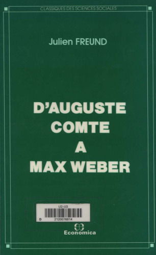 D’Auguste Comte à Max Weber