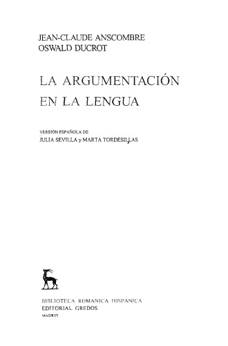 La argumentación en la lengua