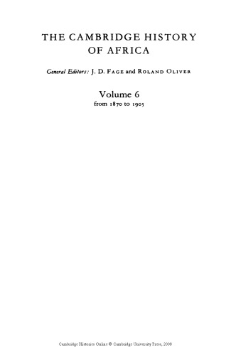 The Cambridge History of Africa 