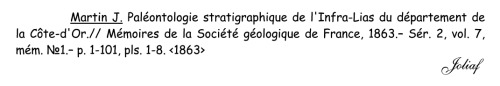 Paleontologie stratigraphique de l'Infra-Lias du departement de la Cote-d'Or