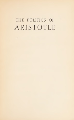 The Politics of Aristotle