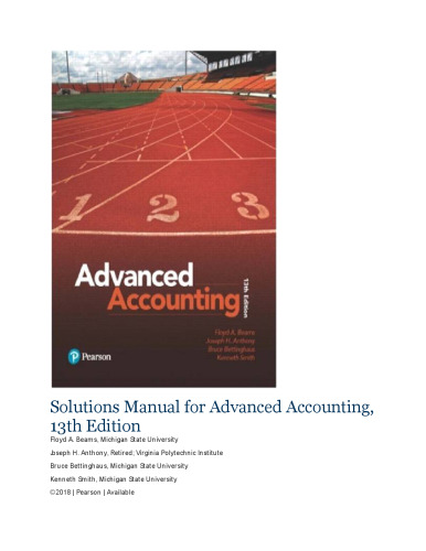 Solutions Manual for Advanced Accounting