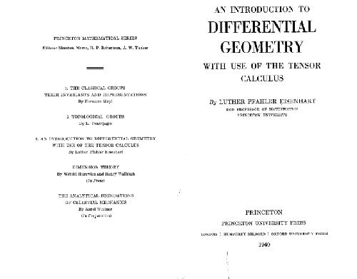 An introduction to differential geometry with use of the tensor calculus