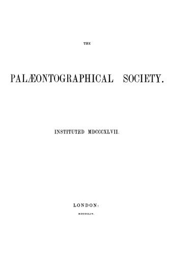 A monograph of the Mollusca from the Great Oolite, chiefly from Minchinhampton and the Coast of Yorkshire. Part III. Bivalves