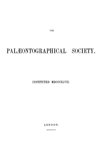 A monograph of the Mollusca from the Great Oolite, chiefly from Minchinhampton and the Coast of Yorkshire. Part II. Bivalves