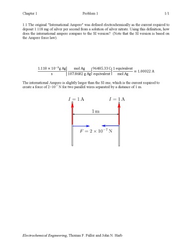 Electrochemical Engineering - Solutions