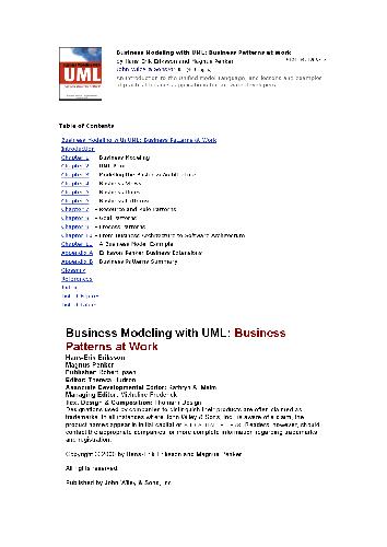 Business Modeling with UML: Business Patterns at Work