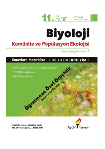 Aydın TYT-AYT Biyoloji 11. Sınıf Modül 5 Komünite ve Popülasyon Ekolojisi