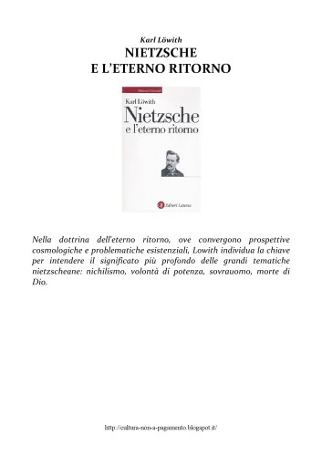 Nietzsche e l’eterno ritorno