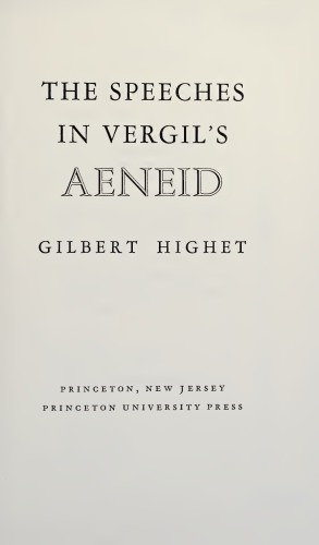 The Speeches in Vergil’s "Aeneid"
