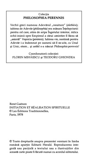 Initiere si realizare spirituala