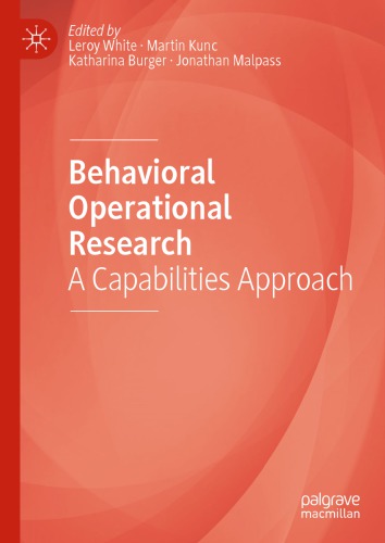 Behavioral Operational Research: A Capabilities Approach