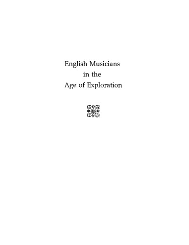 English musicians in the age of exploration