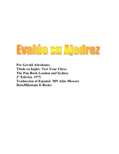 Evalue su Ajedrez
