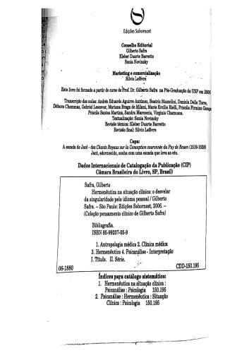 Hermenêutica na situação clínica