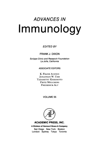 Advances in Immunology, Vol. 55