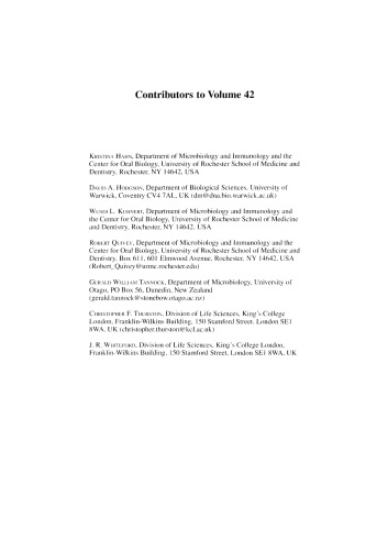 Advances in Microbial Physiology, Vol. 42