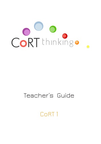 CoRT Thinking Teachers Guide