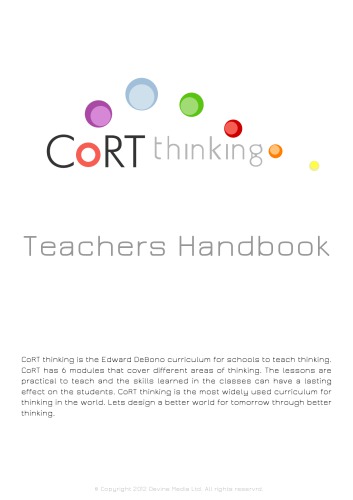 CoRT Thinking Teachers Handbook