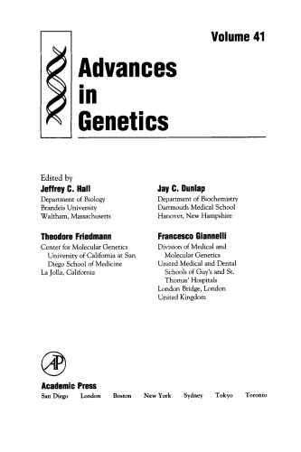 Advances in Genetics, Vol. 41