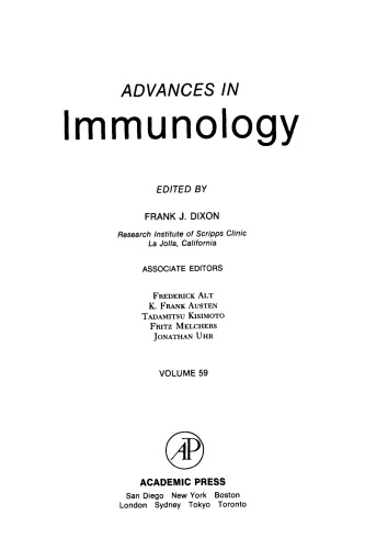 Advances in Immunology, Vol. 59