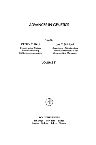 Advances in Genetics, Vol. 31
