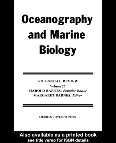 Oceanography And Marine Biology