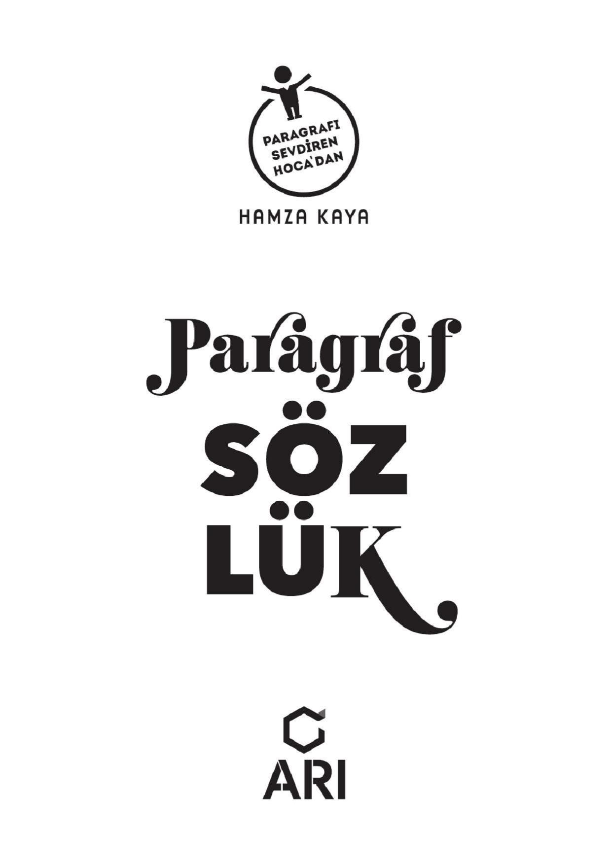 Arı Yayınları Paragraf Sözlük (42 TL) ;-;