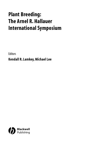 Plant Breeding: The Arnel R. Hallauer International Symposium