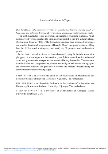 Lambda Calculus with Types