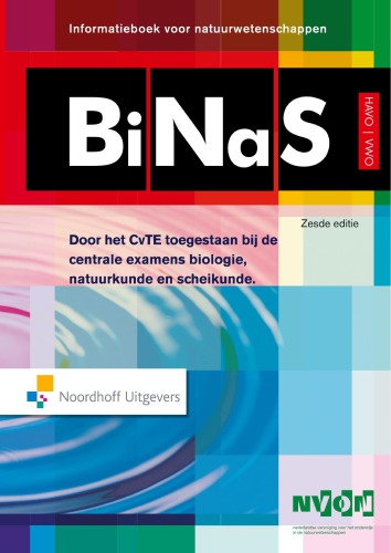 Binas havo/vwo informatieboek havo-vwo voor het onderwijs in de natuurwetenschappen.