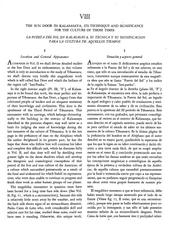 Arthur Posnansky - The sun door in Kalasaya