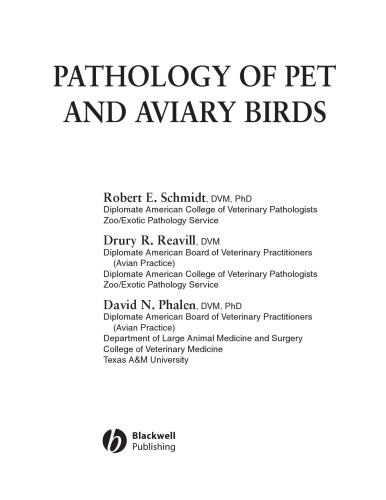 Pathology of Pet and Aviary Birds