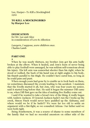 To Kill A Mockingbird