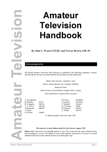 Amateur television handbook