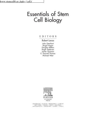 Essentials of Stem Cell Biology