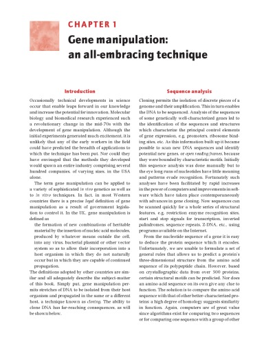 Principles of Gene Manipulation