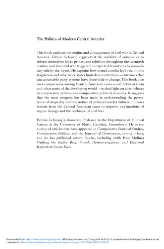 The politics of modern Central America : civil war, democratization, and underdevelopment