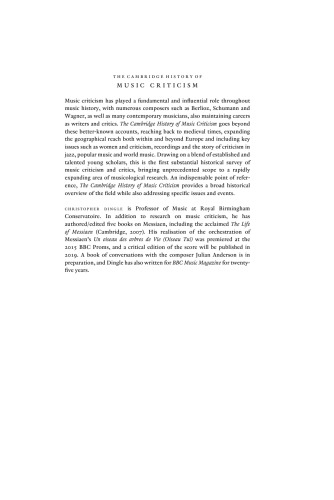The Cambridge History of Music Criticism