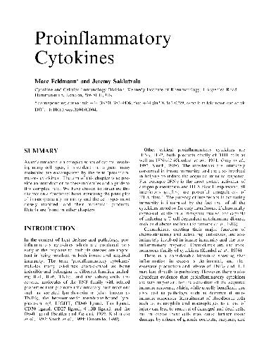 Proinflammatory Cytokines