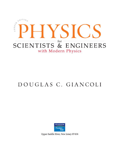 Physics for Scientists and Engineers with Modern Physics