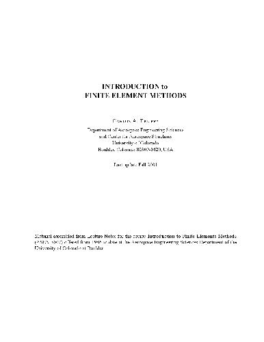 Introduction to finite element methods