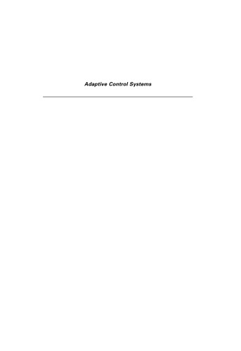 Adaptive Control Systems