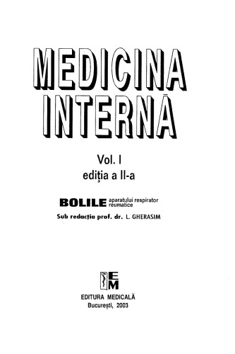 Medicina Interna - Bolile Aparatului Respirator Reumatice